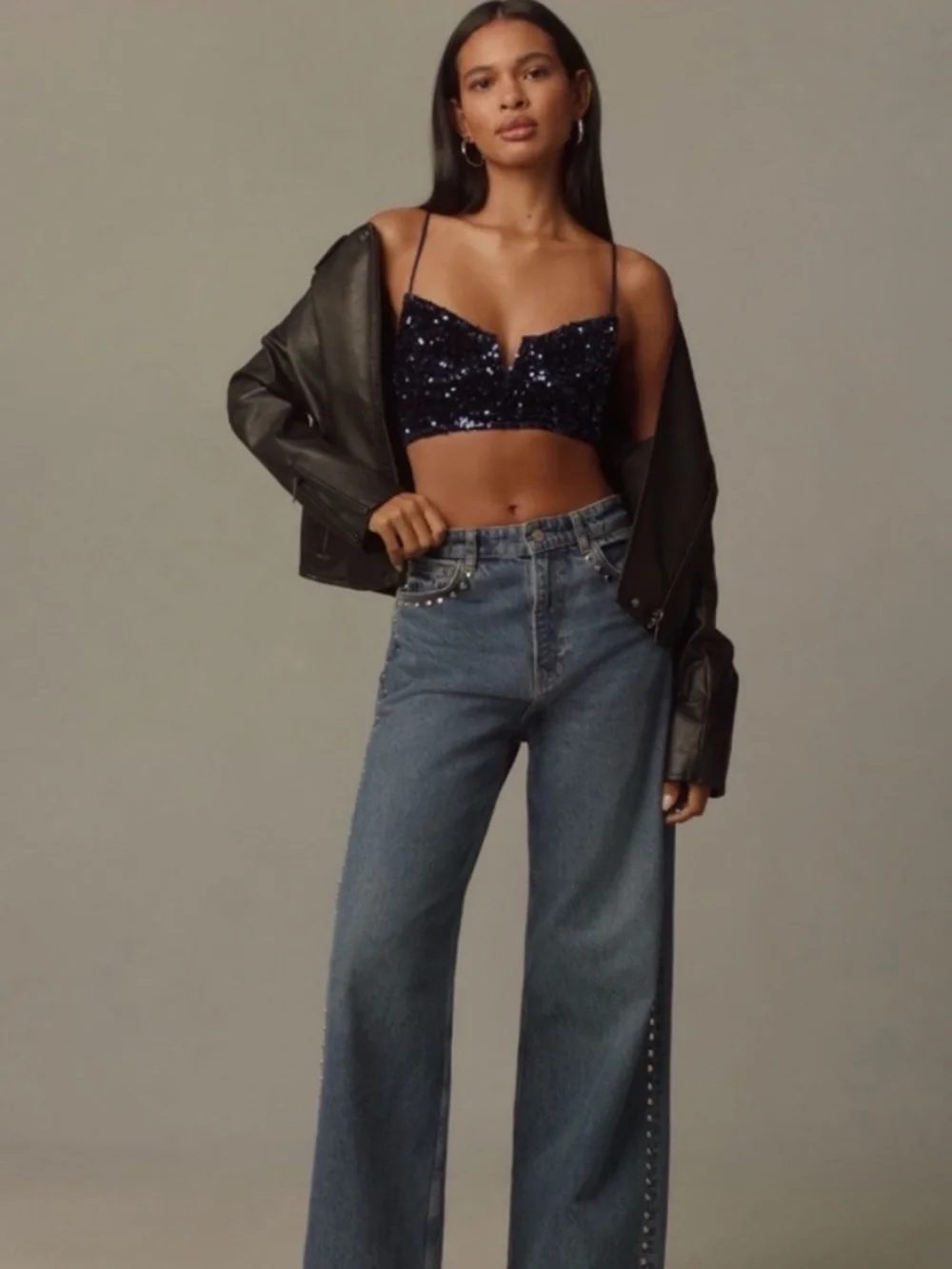 NWT Anthropologie The Eve Sequin Bralette, L - Picture 4 of 12